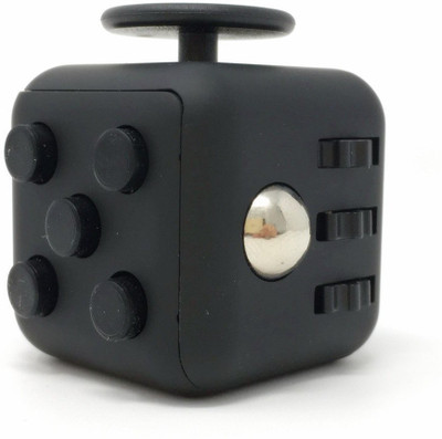 

VibeX ™ Fidget Dice Toy 6 Sides Release Stress Anxiety and Relax for Children and Adults(Black)