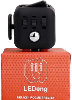 

VibeX ™ Advanced (Prime 6 Sided) Fidget Cube Reduces Stress / Anxiety / Focus for Children, Students, Teens, and Adults(Red, Black)