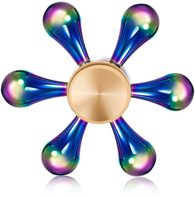 

VibeX ® Rainbow 6-Side Bone Top Notch Fidget Hand Spinner Stress Reducer(Multicolor)