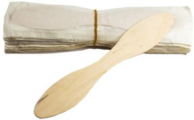 Perfect Stix Wooden Craft Stick/Plain Taster Spoon, Paper Wrapped, 5