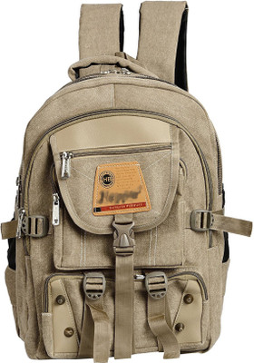 

MultiZone High Quality 3 Fold Denim Office College Office 21 L Backpack(Beige)