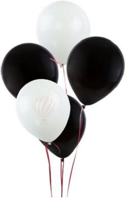 

PartyballoonsHK Solid Black & White Balloon(Black, White, Pack of 30)