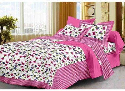 PRINCE CREATION 180 TC Cotton Double, Queen Printed Flat Bedsheet(Pack of 1, Multicolor)