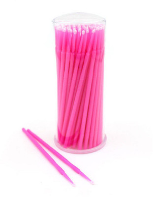 

NESA 100Pcs/Pack Hot Lint Disposable Makeup Micro brushes Eyelash Extension Tools(Pack of 100)
