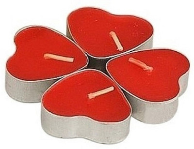 

Skycandle in Skycandle Heart Shaped Candle Pack Of 4 Candle(Red, Pack of 4)