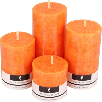Eccellente Frangrance Candle(Orange, Pack of 4)