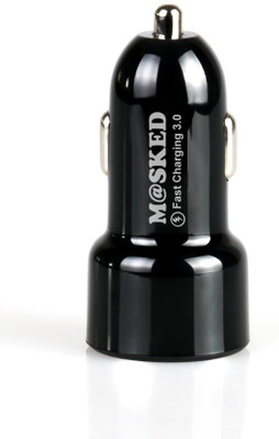 

M@SKED 3.0 Amp Turbo Car Charger(Black)