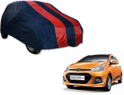 MOCKHE Car Cover For Hyundai Grand i10 (Without Mirror Pockets)(Blue, Red)