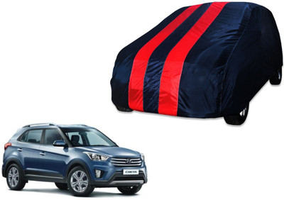 MOCKHE Car Cover For Hyundai Creta (Without Mirror Pockets)(Blue, Red)