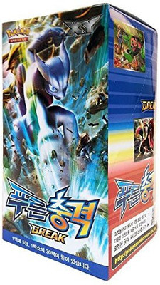 

pokemon card XY8 Booster Pack Box 30 Packs In 1 Box Blue Impact Korea Version TCG(Multicolor)