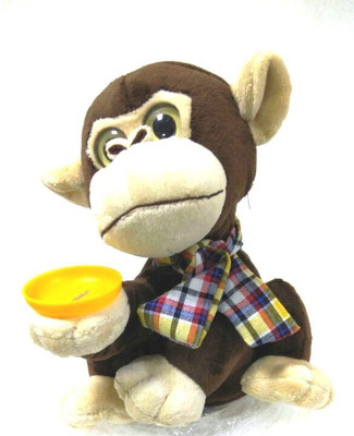 GoMerryKids Music & Dance Monkey Coin Bank / Piggy Bank 10 * 8 inch Coin Bank(Brown)