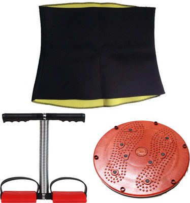 

WIB Slimming Belt Tummy Trimmer Resistance Tube With Twister(Set of 3)