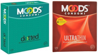 Moods DOTTED + ULTRATHIN Condom(Set of 2, 44S)