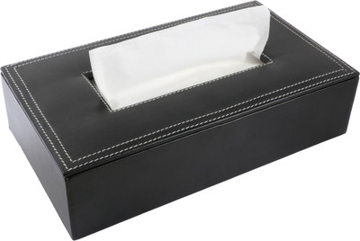 

Umda 1 Compartments Faux Leather Tissue Box And Tissue Paper Holder 200+ Tissue's(Black)