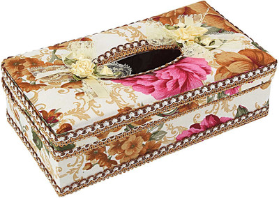 

7Trees 1 Compartments Plastic Decorative Tissue Holder for your Home or Car(Brown)