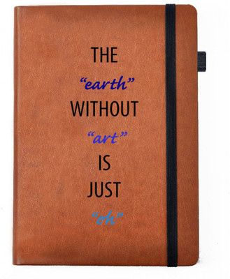 

Hamee A5 Notebook(Designer Printed Brown Leather A5 Notebook - 200 pages, A5 size Earth & Art, Brown)