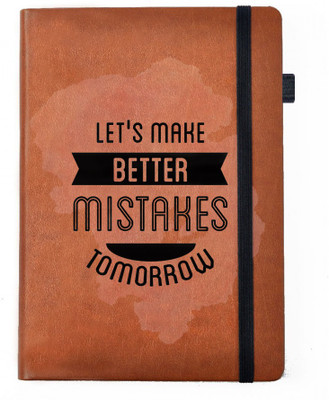 

Hamee A5 Notebook(Designer Printed Brown Leather A5 Notebook - 200 pages, A5 size Mistakes, Multicolor)