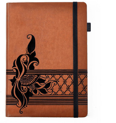 

Hamee A5 Notebook(Designer Printed Brown Leather A5 Notebook - 200 pages, A5 size Quirky Design, Brown)