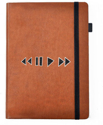 

Hamee A5 Notebook(Designer Printed Brown Leather A5 Notebook - 200 pages, A5 size Pause Resume And Rewind, Brown)