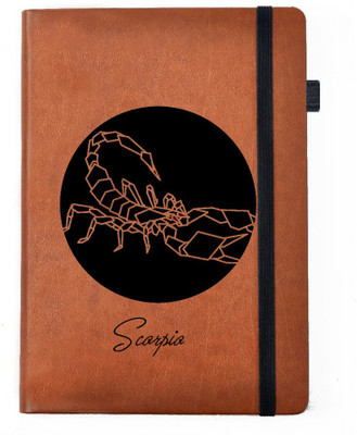 

Hamee A5 Notebook(Designer Printed Brown Leather A5 Notebook - 200 pages, A5 size Zodiac Scorpio, Brown)