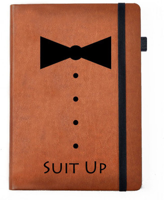 

Hamee A5 Notebook(Designer Printed Brown Leather A5 Notebook - 200 pages, A5 size Suit Up, Brown)