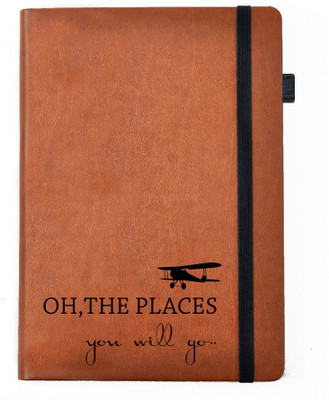 

Hamee A5 Notebook(Designer Printed Brown Leather A5 Notebook - 200 pages, A5 size The places, Brown)