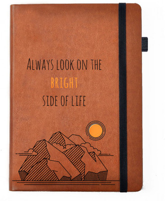 

Hamee A5 Notebook(Designer Printed Brown Leather A5 Notebook - 200 pages, A5 size Bright Side, Brown)