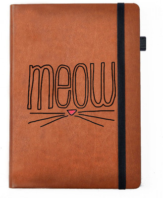 

Hamee A5 Notebook(Designer Printed Brown Leather A5 Notebook - 200 pages, A5 size Cat Love, Multicolor)