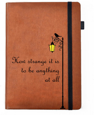 

Hamee A5 Notebook(Designer Printed Brown Leather A5 Notebook - 200 pages, A5 size Quirky Quote, Brown)