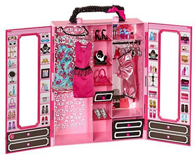 

Barbie Barbie Closet and Fashion Set(Blue, Pink)