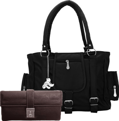 

Lady bar Shoulder Bag(Black, Brown)