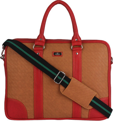 

K London Messenger Bag(Tan, Red), Red;tan