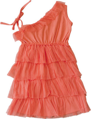 

Cuddledoo Girls Midi/Knee Length Casual Dress(Orange, Fashion Sleeve