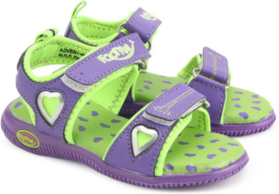 

Footfun by Liberty Boys & Girls Velcro Strappy Sandals(Purple