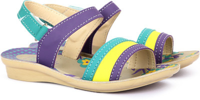 

Footfun by Liberty Girls Velcro Strappy Sandals(Green