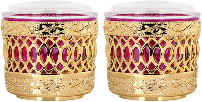

Styles Creation Serving Container With Airtight Lid 2 Containers Lunch Box(250 ml), Golden;multicolor