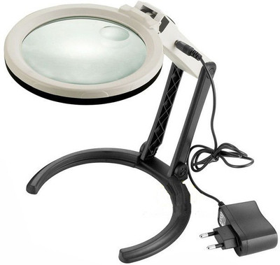 

AIW 10 Led Illuminated 5x Table and Hand Type Magnifier(White)