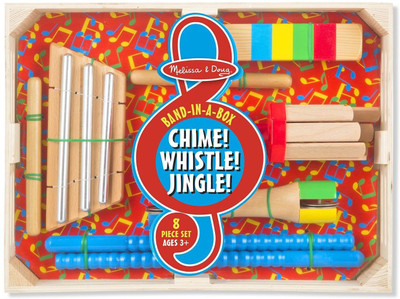 

Melissa & Doug Band-in-a-Box Chime! Whistle! Jingle! Set(Multicolor)