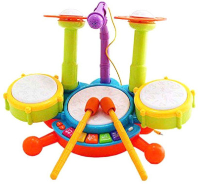 

Dhawani Marketing Pvt.Ltd. Dynamic Fun Beats Jazz Musical Drum Set With MIC Toys Children(Multicolor)