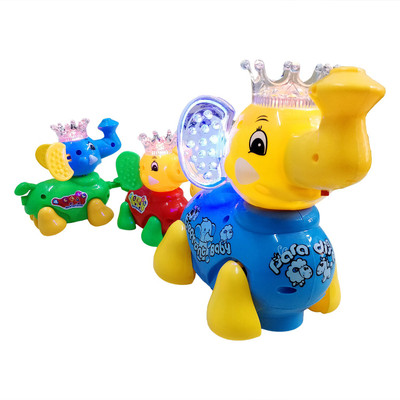 

Bonkerz Battery Operated Musical Cute Elephant Clever With Flashing Lights Toy With Family(Multicolor)