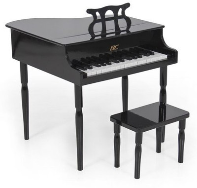 

Best Choice Products Childs Wood Toy Grand Piano with Bench Kids Piano(Black)