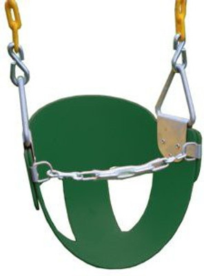 

Eastern Jungle Gym High Back Half Bucket Swing With Coated Chain(Green)