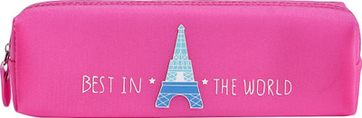 

Uberlyfe 1673 Paris Eiffel Tower Art Plastic Pencil Box(Set of 1, Pink)