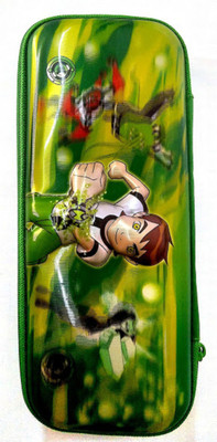 

Must Visit 1 Cartoon charater Pouch Art Artificial Leather Pencil Box(Set of 1, Green)