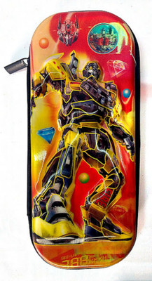 

Must Visit 1 Robot Character Pouch Art Artificial Leather Pencil Box(Set of 1, Yellow)