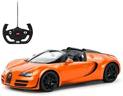 

Midea Tech Radio Remote Control 1/14 Bugatti Veyron 16.4 Grand Sport Vitesse Licensed RC Model Car(Orange)