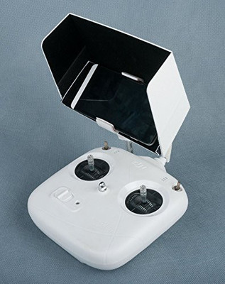 

Buengna SummitLink® White 6 inch Sunshade fits up to iPhone 6 Plus for DJI Phantom 3 Professional and Advanced Phantom 2 Vision+ Inspire 1 Snap on/off with Sunction Cup(White)