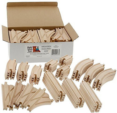 

Right Track Toys Train Track Pack Compatible with All Major Brands(Brown)