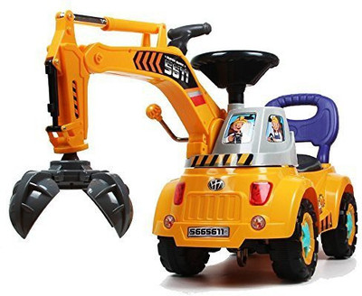 

POCO DIVO 3-in-1 Grabber, Scooter & Pulling cart, Pretend play engineer truck with Light & Sound (color may vary) by POCO DIVO(Multicolor)