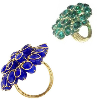 Penny Jewels Stylish Earring Combo Alloy Crystal Brass Plated Ring